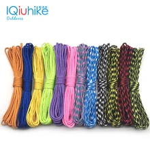 Cordão de paraquedas com 5 M padrão camuflado, cordão paraquedas 550, tipo III, para acampamento, barracas, itens de sobrevivência, alma com 7 fios