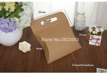 

25*27*6cm. Kraft paper box ,gift candy packing box, new scarf ,shopping gift paper bag, free shipping(100piece\lot)