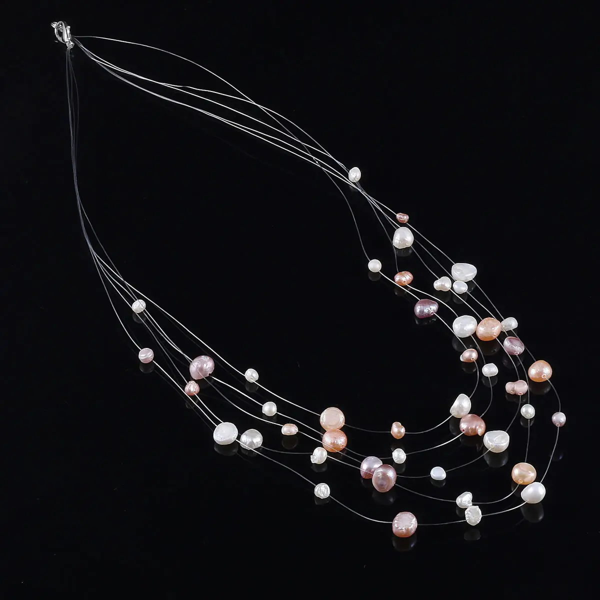 

All Over The Sky Star Fairy Pearl Necklace Chain Multilayer Brief Paragraph Female Necklace Pearl Necklace