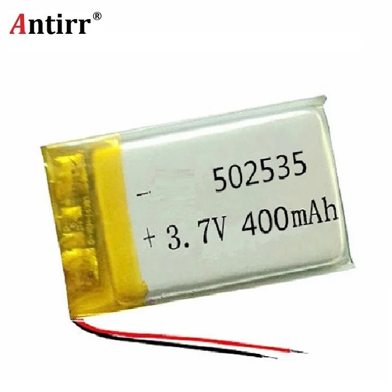 

3.7V 400mAh 502535 Lithium Polymer Li-Po li ion Rechargeable Battery cells For Mp3 MP4 MP5 GPS PSP mobile bluetooth free shiping