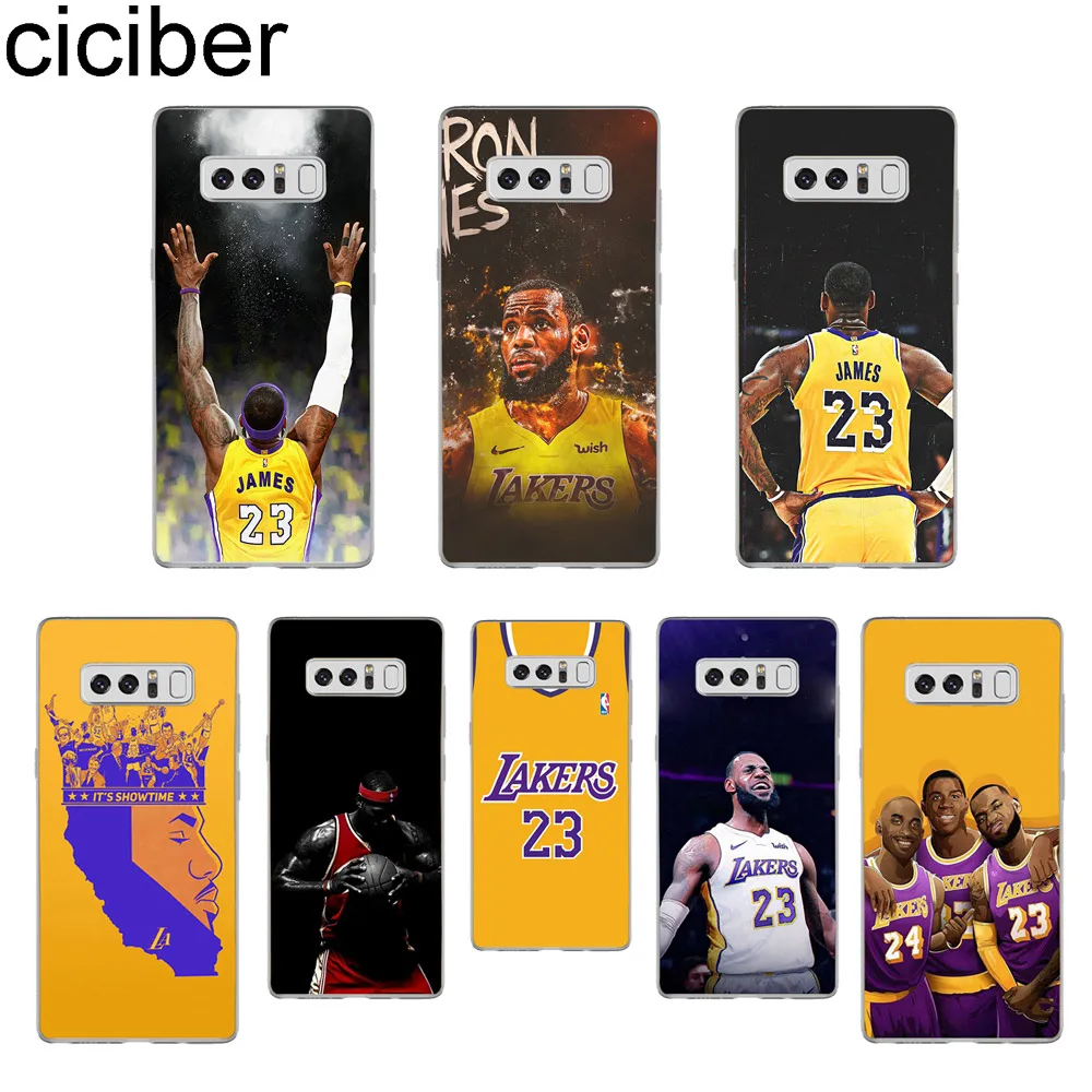 

ciciber Coque Capinhas Basketball LeBron James 23 For Samsung Galaxy NOTE 9 8 3 4 5 Soft Silicone Clear TPU Phone Case Fundas