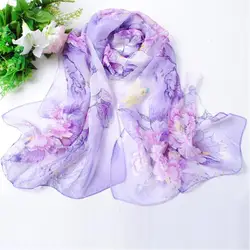 Модный китайский стиль леди длинный широкий шарф Женская шаль шифон Мягкий Шарф Палантин женские шарфы платок хиджаб шарф 40MA08