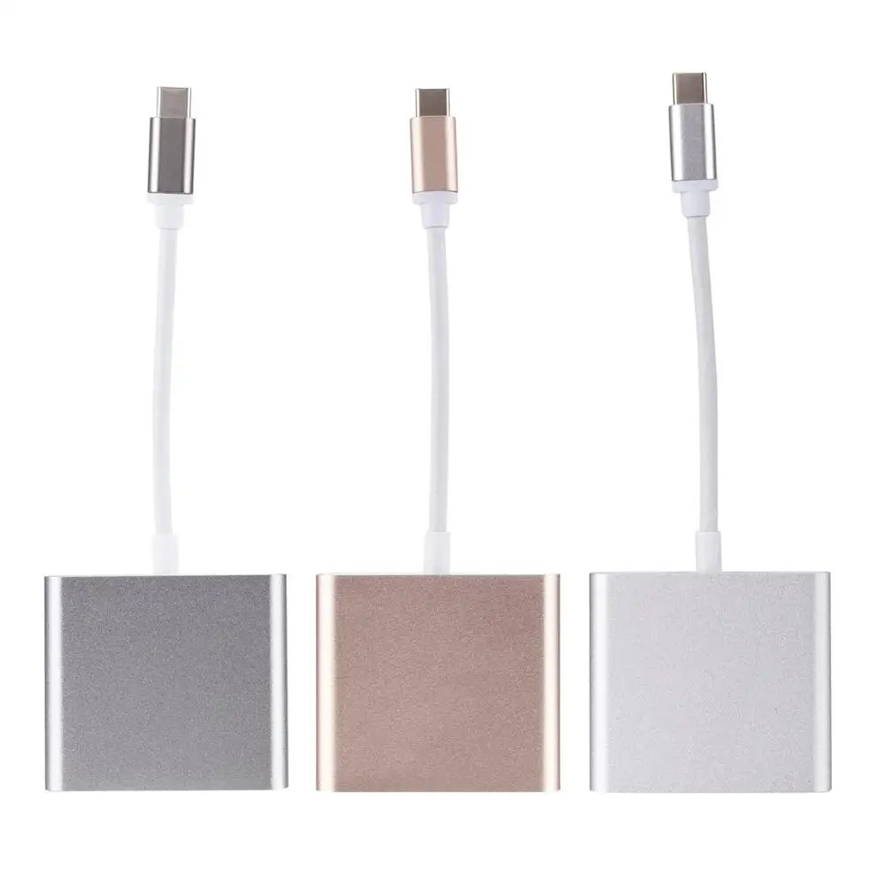Кабель 3 в 1 Type C HDMI конвертер Usb Thunderbolt USB переходник на 4K адаптер 1080P для Samsung Huawei