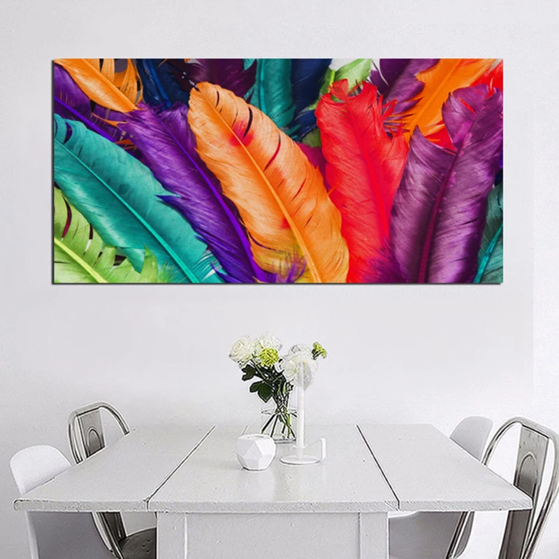 

kokoer Cartoon 5D Diy Diamond Painting Cross Stitch Golden Feather Abstract Needlework Embroidery Full Decorative Christmas