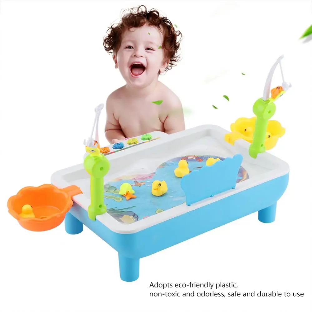 Educational kids fishing toys set children gifts electric fish pond Game Toy outdoor