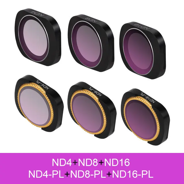 MCUV CPL NDPL ND64-PL ND32-PL ND4 ND8 фильтр для объектива камеры комплект для DJI OSMO Карманный карданный держатель аксессуары DJI OSMO карманный фильтр - Цвет: Синий