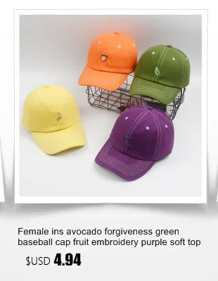 Женская Инс авокадо прощение Зеленая Бейсболка фруктовая вышивка фиолетовый Мягкий Топ кепка мужская трендовая цветная Солнцезащитная шляпа