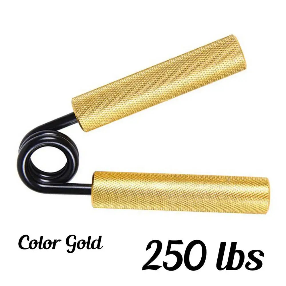 gold 250lbs Топ 100lbs-350lbs фитнес Тяжелые Захваты на запястье реабилитация разработчик рукоятка мышечная силовая тренировка устройство кистевой эспандер - Цвет: gold 250lbs