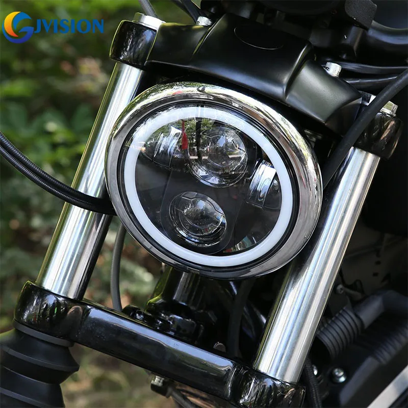 RGB 40W 5.75 inch round motorcycle light For harley Motor 5 3//4/" led headlamp