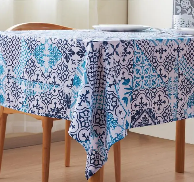 

Fyjafon Thick Table Cloth Waterproof Oil Proof Tablecloth Polyester Plant Printed 100*100/130*180/140*200/140*220