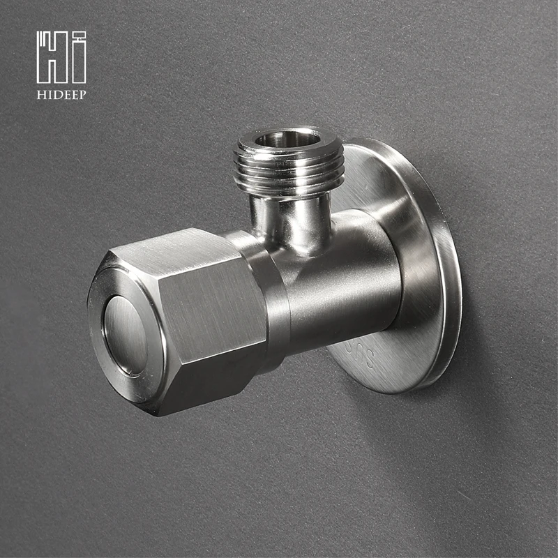 

HIDEEP SUS 304 Stainless Steel Angle Valve Bathroom Hardware Filling Valve Toilet Angle Valve Kitchen Bathroom Accessories
