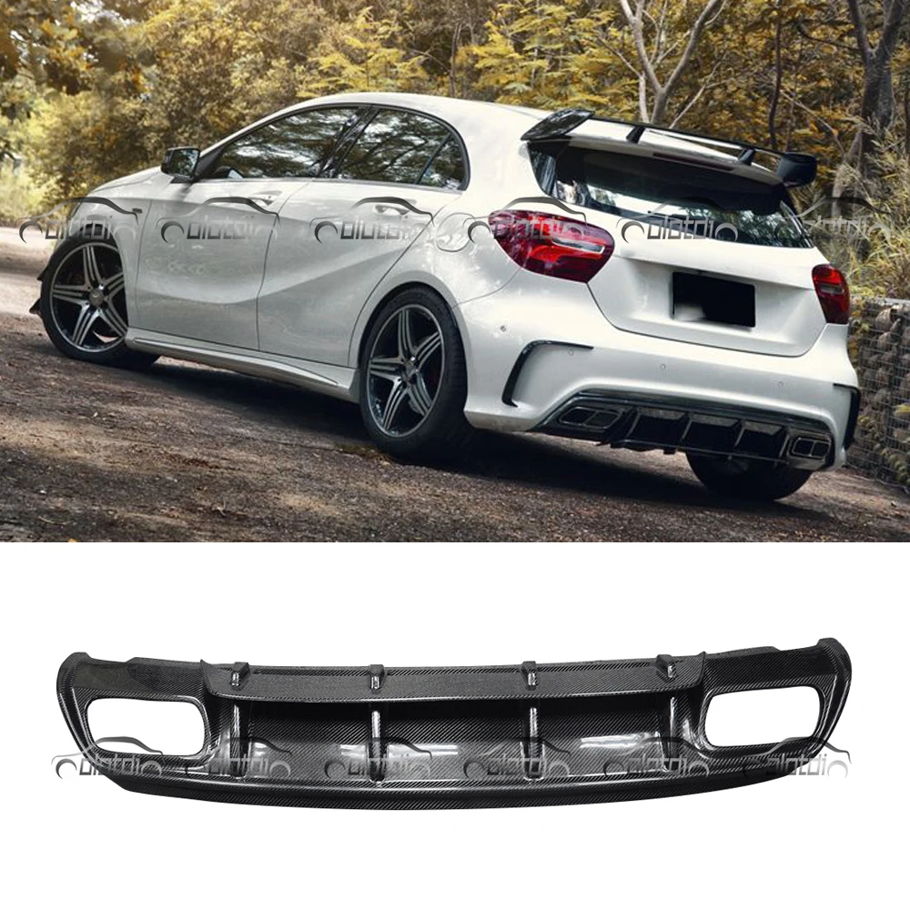 

FOR MERCEDES BENZ W176 A45 REAR DIFFUSER Bumper Lip Spoiler 1 LOW SPOILER ED1 AMG STYLE