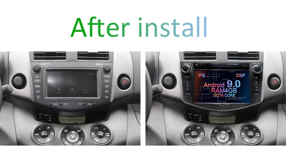 Cheap DSP IPS 2 din Android 9.0 64G Car DVD player For Toyota RAV4 Rav 4 2007 2008 2009 2010 2011 GPS wifi radio screen navigation pc 5