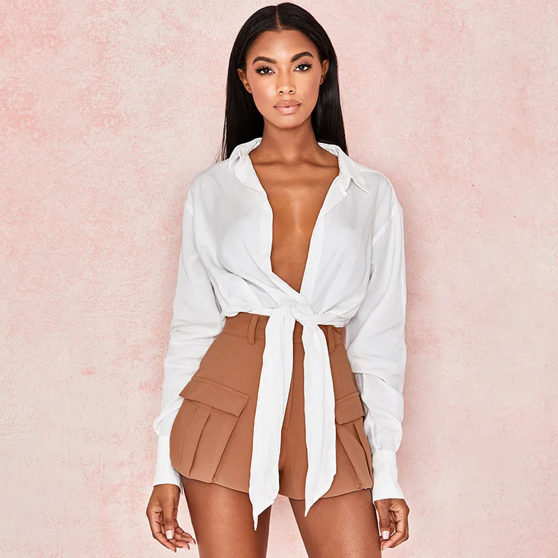 

Women's Laides Sexy Club Beach Solid Full Sleeve Summer Tops T-shirts Polos Shirts Bodysuits