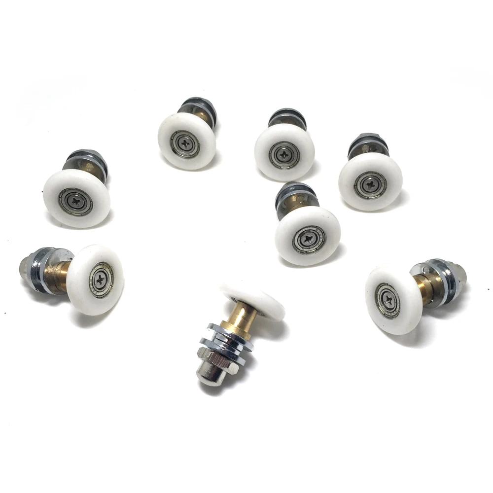

Free shipping 8 piece brass single eccentric shower door rollers shower wheels applied to 4-6mm shower cabin