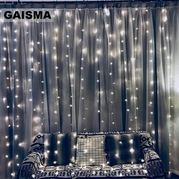 

4M x 2M LED Curtain Lights Wedding Decorations Garland Christmas Fairy Lights Party New Year Home Holiday Lighting Outdoor