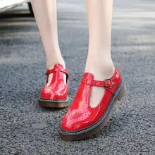 Новое поступление; обувь в британском стиле; Женская обувь в консервативном стиле; броги с перфорацией; обувь на плоской подошве с круглым носком; женская обувь на толстой подошве