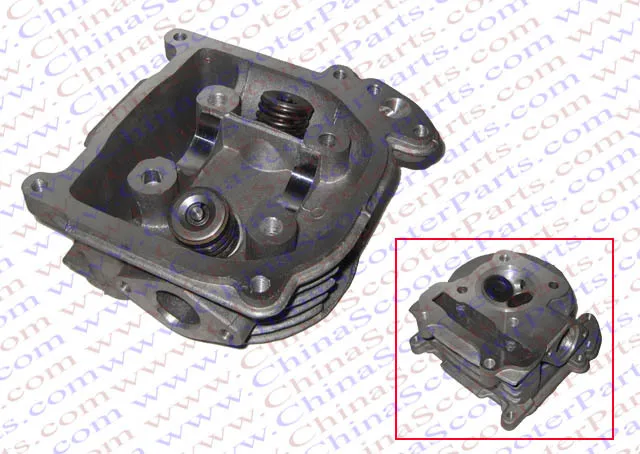 Головка цилиндра GY6 120CC 52 мм в сборе с клапанами 139QMB Jonway Jmstar Baotian запчасти для