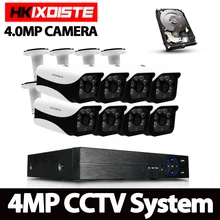 HKIXDISTE HD 8CH 4MP система камер безопасности AHD 8*4,0 Мп Крытый Открытый ночного видения CCTV домашняя система безопасности комплект видеонаблюдения