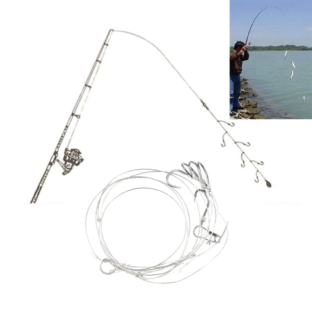 

PRO BEROS1 stks String Haak 6 #7 #8 #9 #10 #11 #12 # Explosie Vishaken Koolstofstaal Bait Holder Vishaken Set#280059