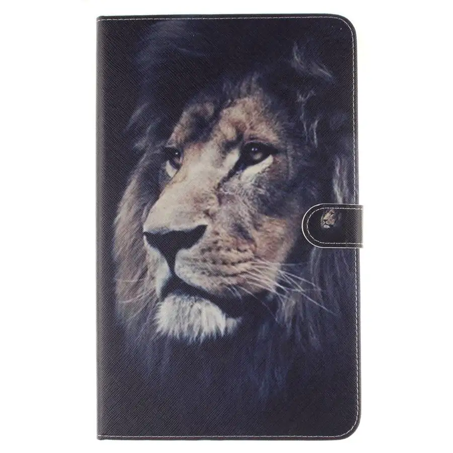 3D Рисунок льва из искусственной кожи чехол для samsung Galaxy Tab A A6 10,1 T580 T585 T580N SM-T580 чехол для планшета с отделениями для карт+ пленка+ ручка