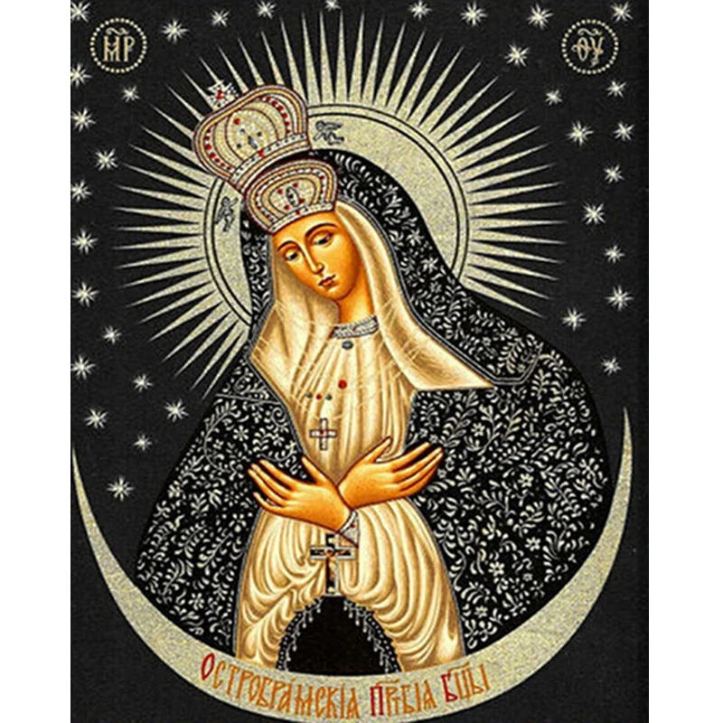 New Diamond Painting Crown lady Religion icons 5d Diy embroidered Full crystal Patterns 3D Mazayka Diamond Embroidery religious (1)