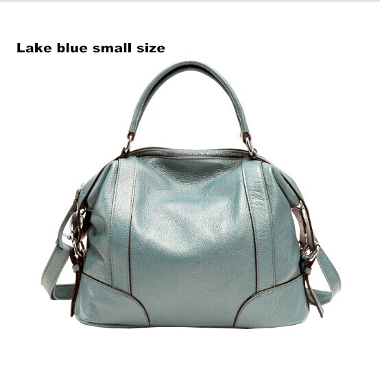 YUFANGLuxury бренд для женщин пояса из натуральной кожи сумки большой ёмкость дизайнерская сумка через плечо высокое качество Tote сумки на плечо - Цвет: lake blue small size