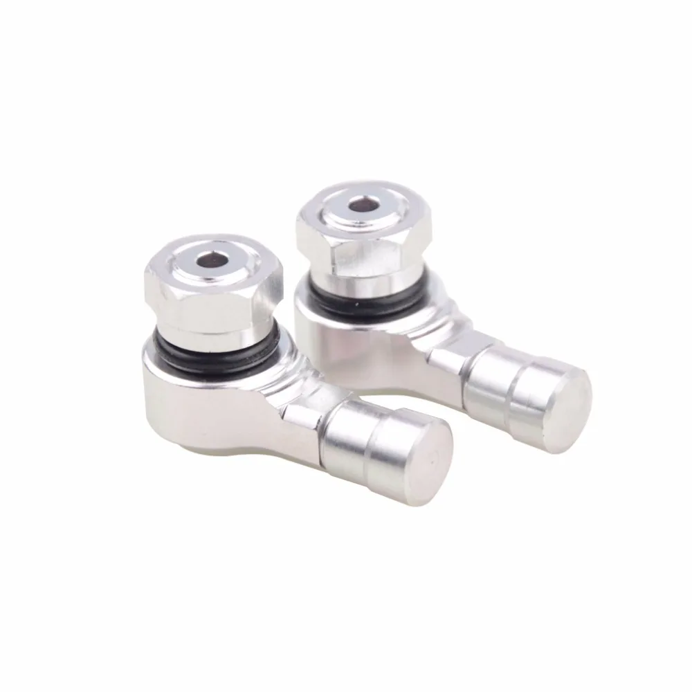 

GOOFIT 90 Degree Motorcycle Replacement Spiracle Silvery Valve Stems Tire Tyre Pair S101-018