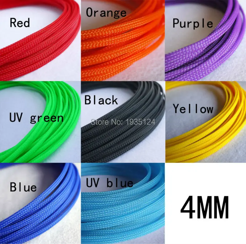 

5M 4mm Shielding Sheathing Auto Wire Harnessing Black Nylon Braided Cable Sleeving