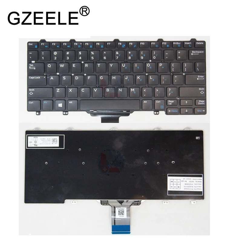 

GZEELE New US English keyboard for DELL Latitude E5250 P25S for Latitude E7250 P22S 001 black laptop notebook keyboards replace