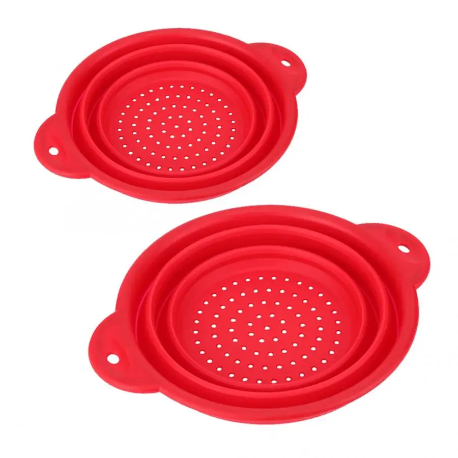 

Fruit Basket Foldable Laundry Basket Folding Collapsible Silicone Colander Strainer Kitchen Fruit Filter Basket Dirty