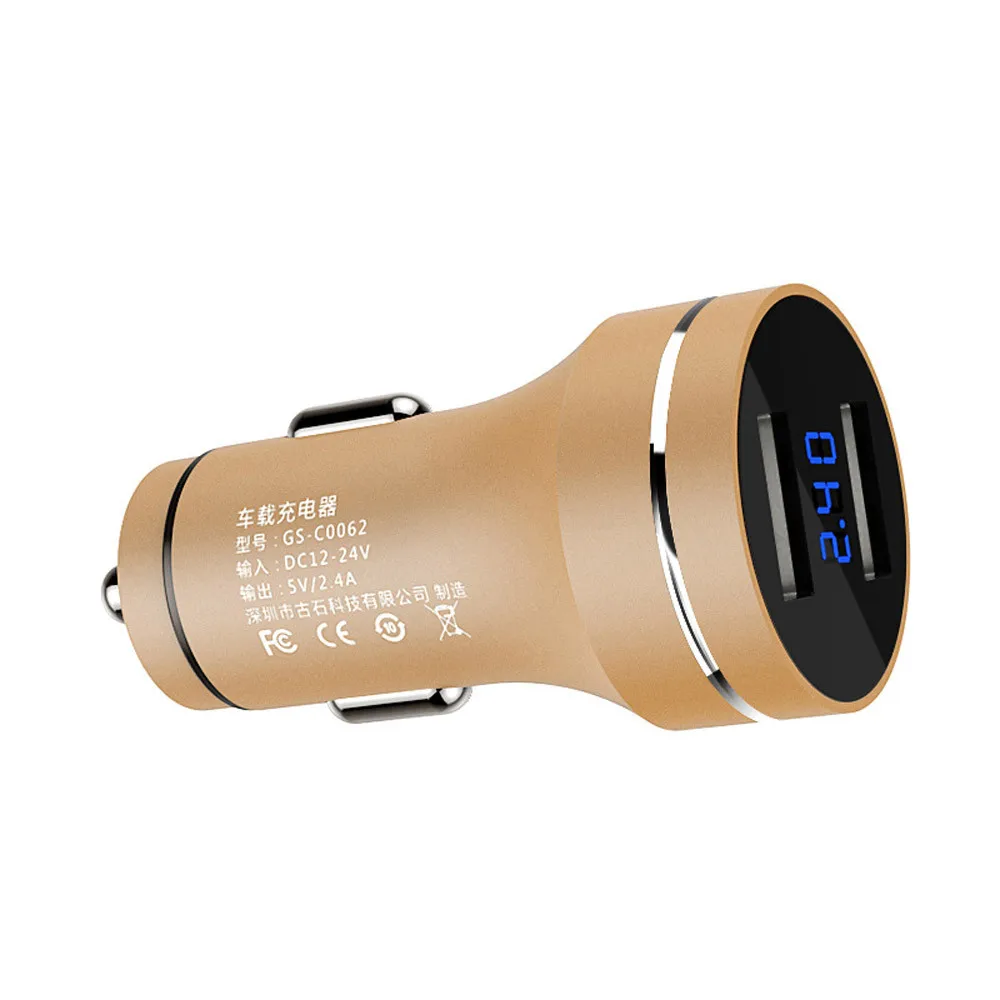 Car Charger 5V/2.4A Quick Charge Dual USB Port Cigarette Lighter Adapter Voltage 3.0 Car Charger For iPhone USB  #Y1