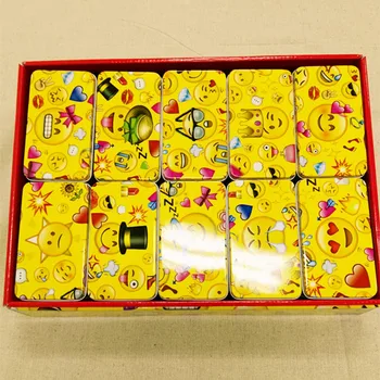 

Free Shipping!10pc/lot Smile Design Tin Box Rectangle Shape Gift Box Metal Storage Case Iron Jewelry Case Candy Chocolate Box