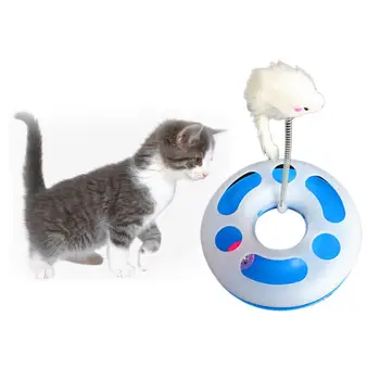 

Cat Kitten Turbo Scratcher Scratching Pad Board Toy With Ball Mouse Training Play Fun Supplies
