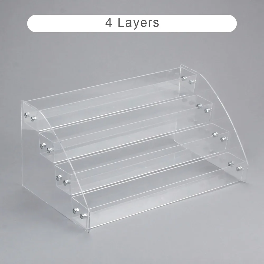 1 To 7 Tier Nail Polish Rack Display Holder Nail Tools Plastic Storage Box Acrylic Makeup Organizer Stand Case Nail Equipments - Цвет: 4 Layers