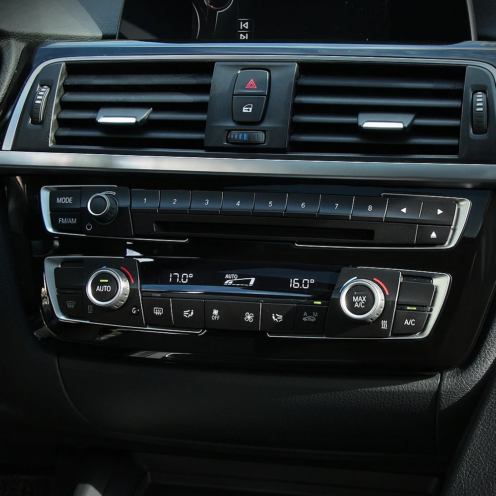 

Car Styling,Car Pearl Chrome control panel Decorative COVER trim For BMW 3 4 Series F30 F31 F32 F34 F36 316 318 320 328