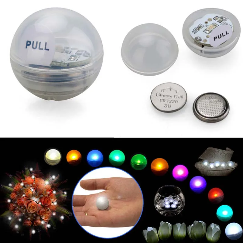 

LED Glowing Floating Ball Vase Light IP68 Waterproof RGB Multicolor Underwater Submersible Light for Baby Shower Wedding Pond