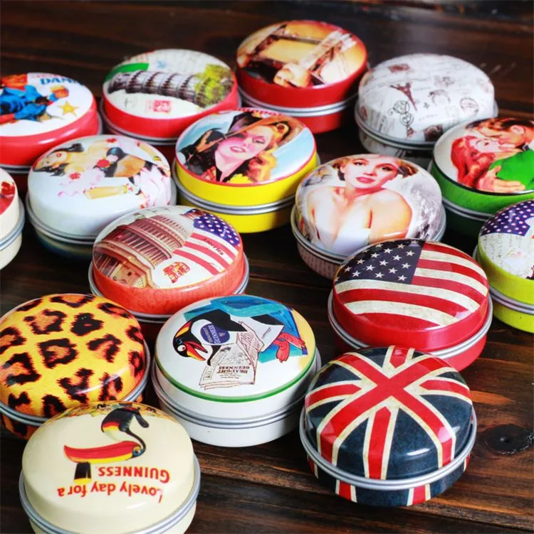 48pcs/lot Vintage Union Jack Mixed Design tin box /Collectables/ mini iron case/storage case/pills storage /candy | Дом и сад