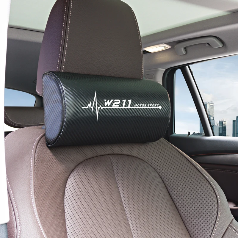

Leather Auto Car Neck Pillow Neck Rest Seat Headrest Cushion Pad for Mercedes Benz W211 E Class Accessories Car Styling