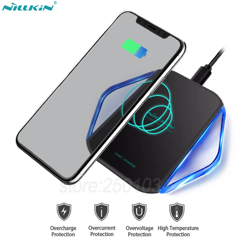 

Nillkin 10W Qi Fast Wireless Charging for iPhone X XR XS Max 8 Wireless Charger for Samsung Galaxy Note 9 8 S7 S8 S9+ Plus