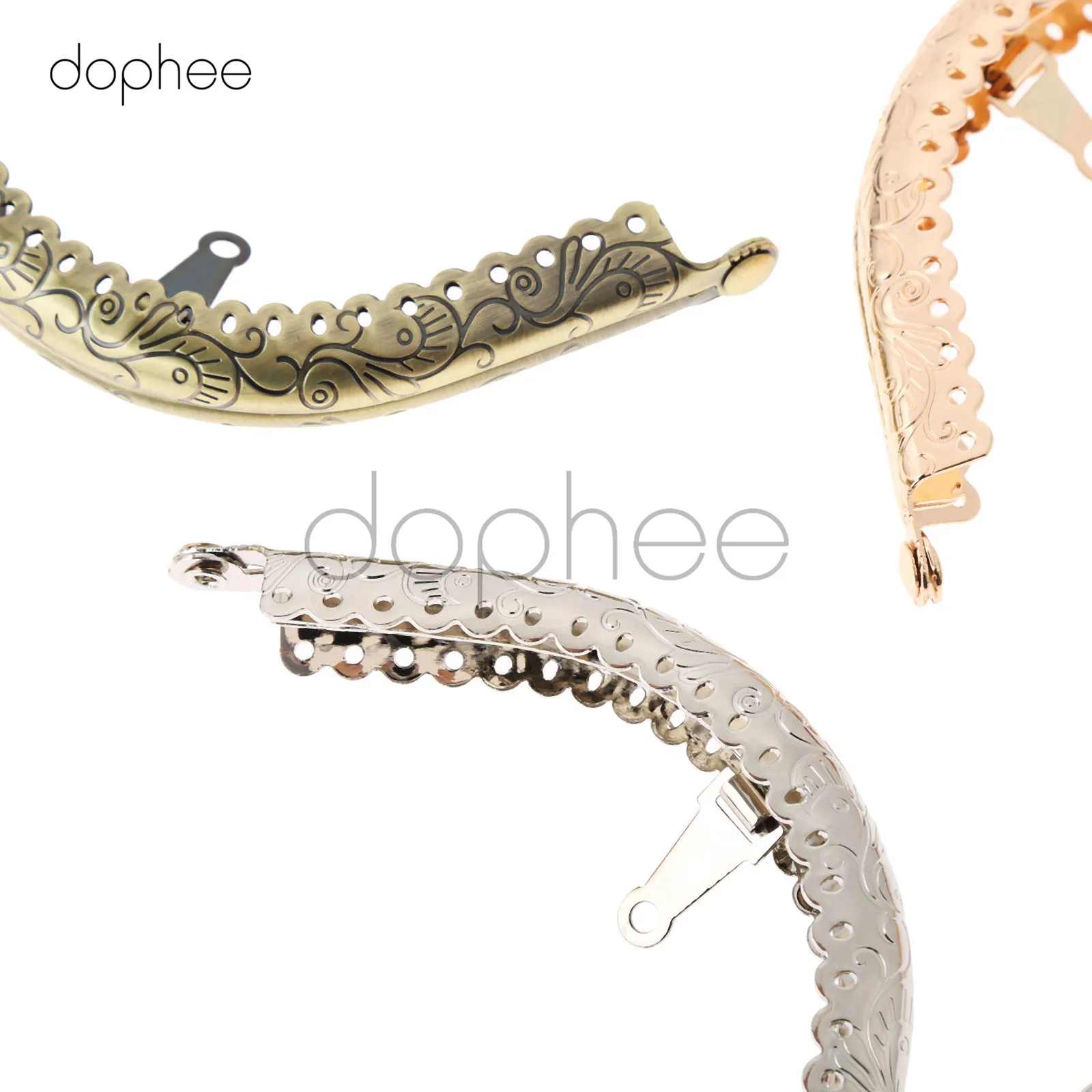 Dophee 1 шт. 20 5 см М винтажная металлическая рамка для кошелька поцелуй застежка