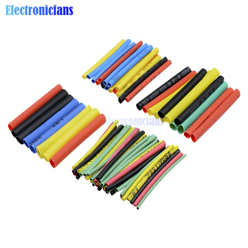 328Pcs Car Assorted Electrical Cable Heat Shrink Tube Tubing Wrap Sleeves Kit