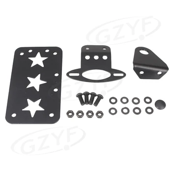 

Motorbike Star License Plate Holder Rack Mount Bracket Black Universal Fit