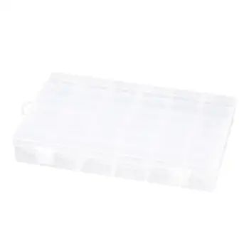 

Multi-Slot Plastic Nail Storage Box Jewelry Beads Ring Earrings Case Holder Storage Box Container Craft Organizer