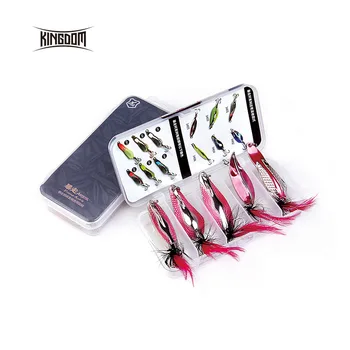 

Kingdom Lure Kit Set Fishing Lure Metal Spoon Set 4 Pieces In A Box Spinner Metal Wobblers Bait 7g,10.5g,14g