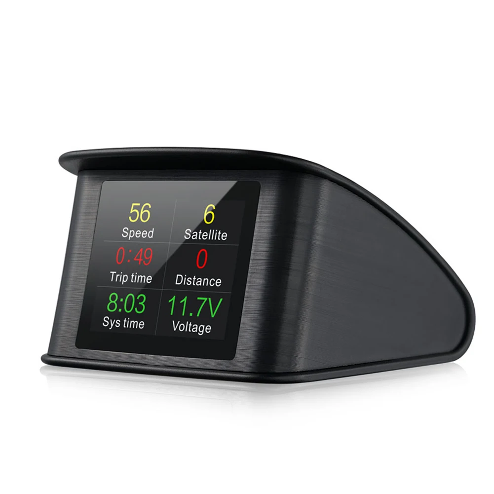 Универсальный Автомобильный цифровой HUD Дисплей gps скорость тормоза тест над скоростью ЖК дисплей для системы безопасности