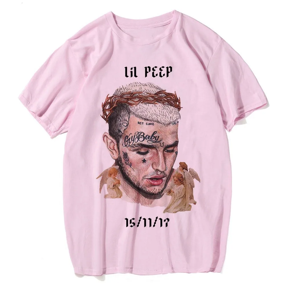 Lil Peep Футболка Music Man летние Графические футболки певица Мужская Новая Lil. peep футболка одежда Удобная футболка мужская женская - Цвет: 3