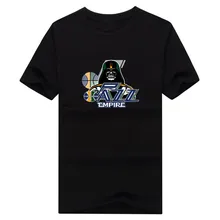 2017 New 100% Cotton jazz Empire T-shirt Star Wars Darth Vader Utah T Shirt 0103-1 asia size