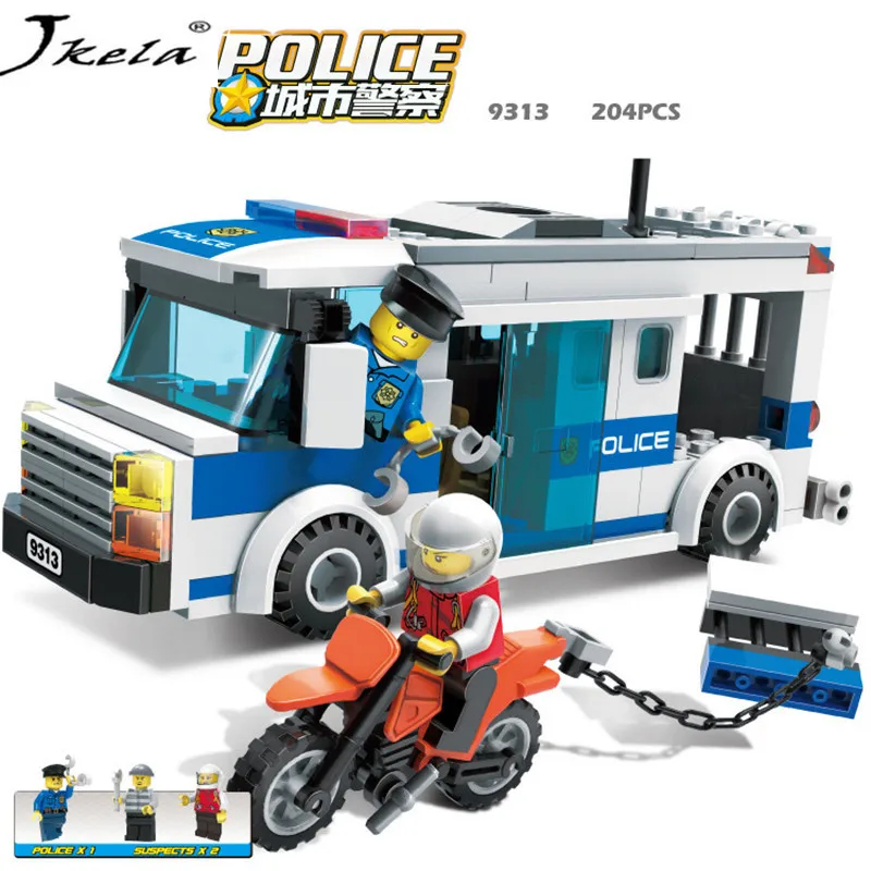 

[Hot] Police Station Model Building Blocks Playmobil Blocks DIY Bricks Educational Toys Compatible Legoingly Police