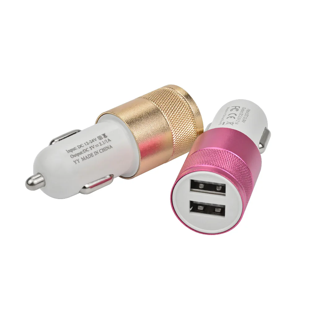 AOSHIKE маленькая двойная стальная пушка USB Автомобильное зарядное устройство